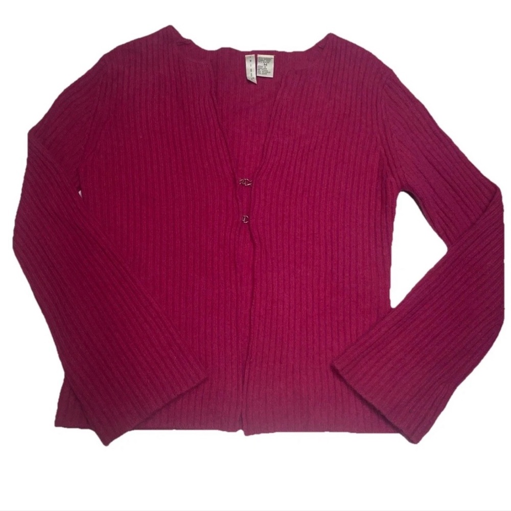 Elegant Fuchsia Women's Cardigan Sweater
